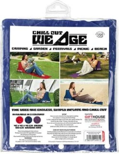 CKB LTD - Chill Out - Luchtbed - Campingstoel - Wedge Opblaasbare Ligstoel - Blauw Strandstoel 1 Persoons Volwassen Luchtbedden Kampeerstoel Vouwstoel Stoel Slaapmatje Slaapmatten Opvouwbaar Volwassenen Tuinstoel Opblaasstoel Kampeerstoelen Lucht -Campingwinkels 929x1200