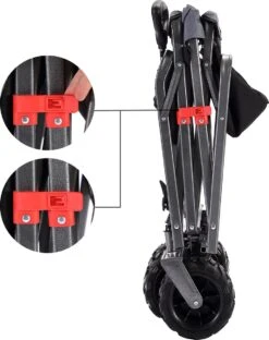 AREBOS Handkar | Transportwagen | Apparatuurwagen | Opvouwbaar | Zwart / Grijs -Campingwinkels 949x1200 4