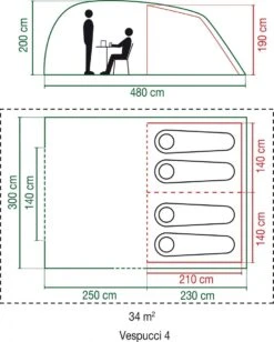 Coleman Vespucci 4 Tunneltent - Familietent - 4-Persoons - Groen 11 Coleman Vespucci 4 Tunneltent - Familietent - 4-Persoons - Groen -Campingwinkels 961x1200 1