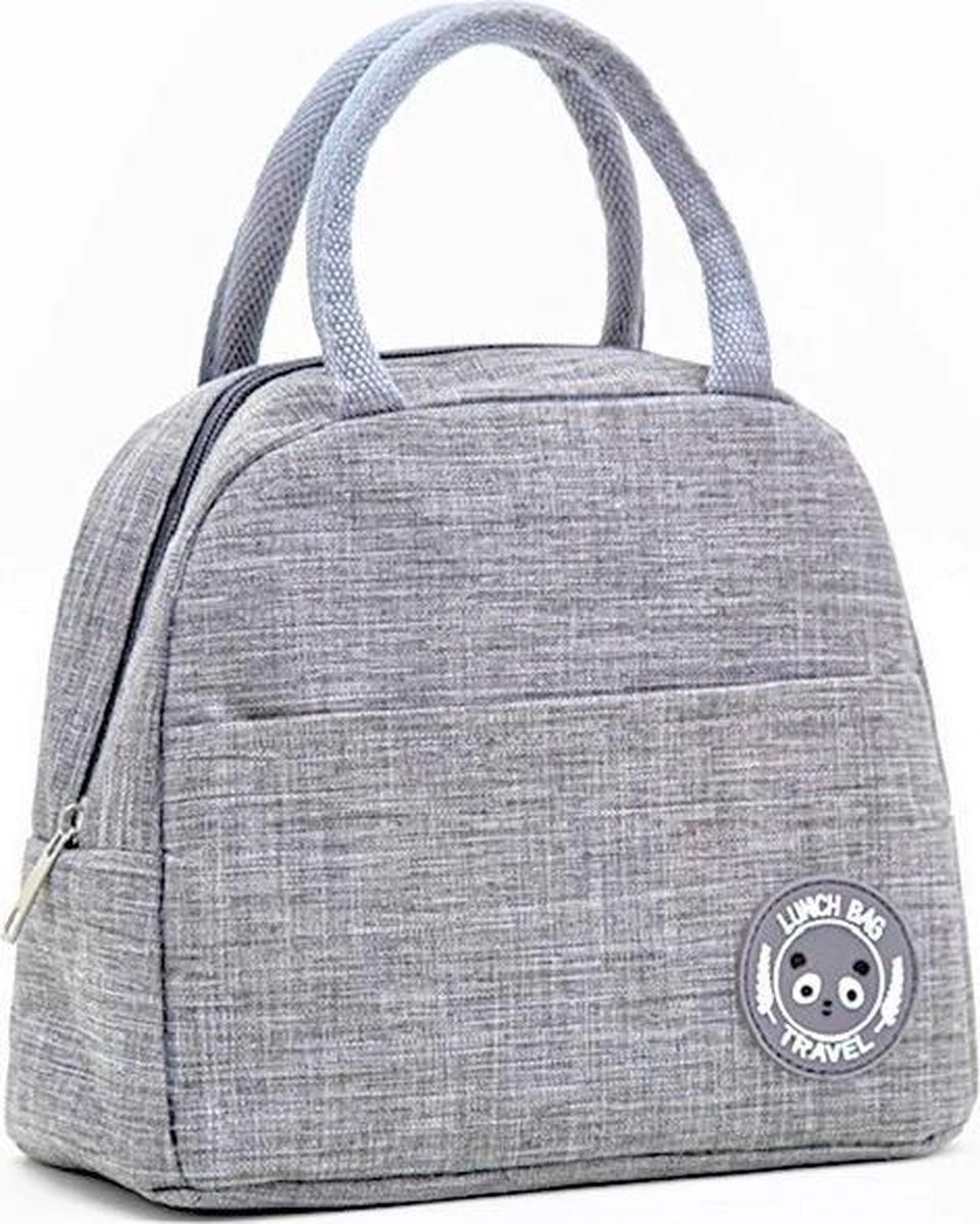 Koeltas - Lunchtas - Volwassenen En Kinderen - Compact & Handig: Zomer - Picknick -School - Lunch - Werk - Klassiek Grijs 2 Koeltas - Lunchtas - Volwassenen En Kinderen - Compact & Handig: Zomer - Picknick -School - Lunch - Werk - Klassiek Grijs - Image 2