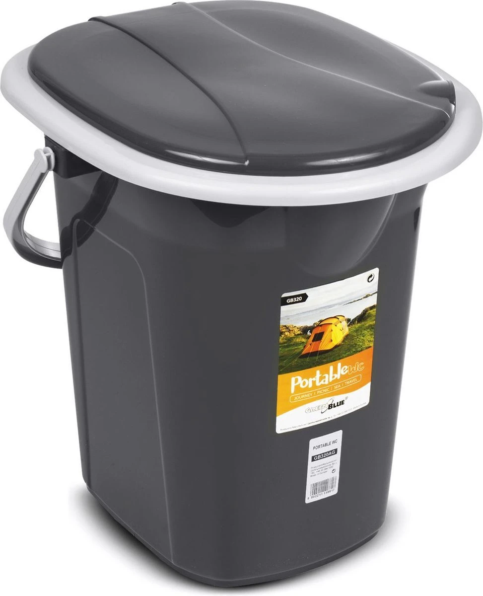 Campingtoilet 19L Mobiele Toiletemmer Reistoilet Toiletemmer Toilet Mobiele Camping Antraciet 1 Campingtoilet 19L Mobiele Toiletemmer Reistoilet Toiletemmer Toilet Mobiele Camping Antraciet