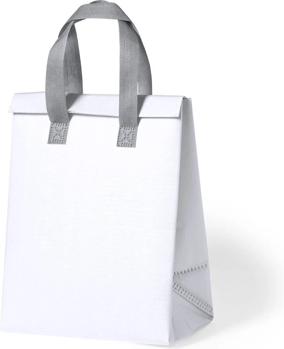 Merkloos Koeltas - Lunchtas - Koeltasje Lunch - Koelelementen - Isolatie - Volwassenen - Dames - Heren - Klittenbandsluiting - 23 X 29 Cm - Kunststof - Aluminium - Wit 2 Merkloos Koeltas - Lunchtas - Koeltasje Lunch - Koelelementen - Isolatie - Volwassenen - Dames - Heren - Klittenbandsluiting - 23 X 29 Cm - Kunststof - Aluminium - Wit - Image 2