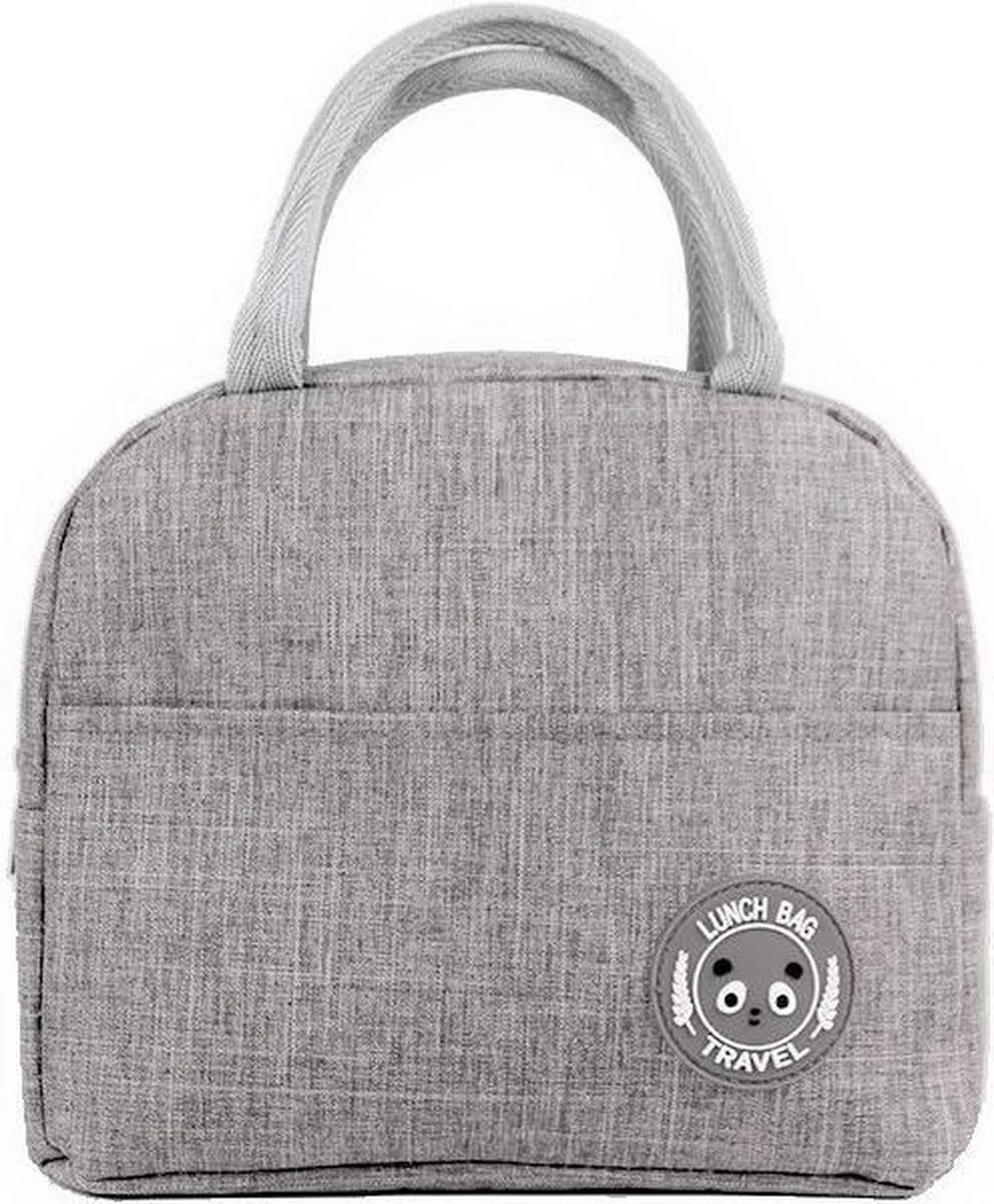 Koeltas - Lunchtas - Volwassenen En Kinderen - Compact & Handig: Zomer - Picknick -School - Lunch - Werk - Klassiek Grijs 1 Koeltas - Lunchtas - Volwassenen En Kinderen - Compact & Handig: Zomer - Picknick -School - Lunch - Werk - Klassiek Grijs